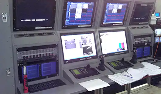 Rack mounted electronics and flat panel displays