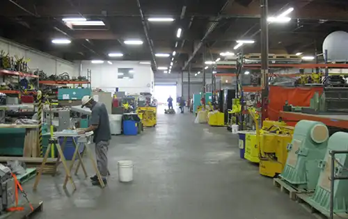 Employee in warehouse.